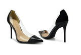 CCBubble Zapatos de Tacón Alto Transparente para Mujer, Puntera Puntiaguda, Zapatos de Mujer
