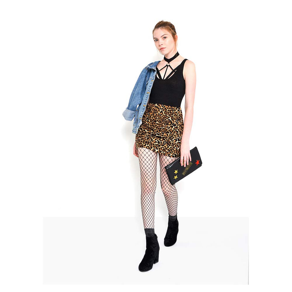 LOB-Falda Corta Cafe Claro DFCX0164