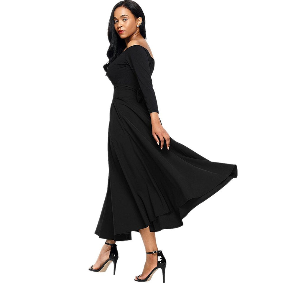 Newbestyle Mujeres Casual Flowy Nudo De Mariposa Falda De Cintura Alta Falda Larga Plisada con Bolsillos