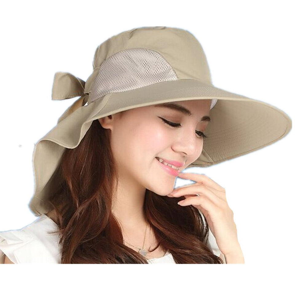 Sombrero de playa para mujer, visera de sol, sombrero de ganchillo de verano, sombrero de ala ancha para el sol, gorras de viaje