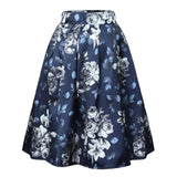 Binghang Falda Plisada Clásico con Estampado Floral, Faldas Medias de Línea A