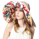 kafeimali Mujer Gran cubeta Ala Ancha Floppy Sombrero Sol Verano Playa Caps UPF 50 +