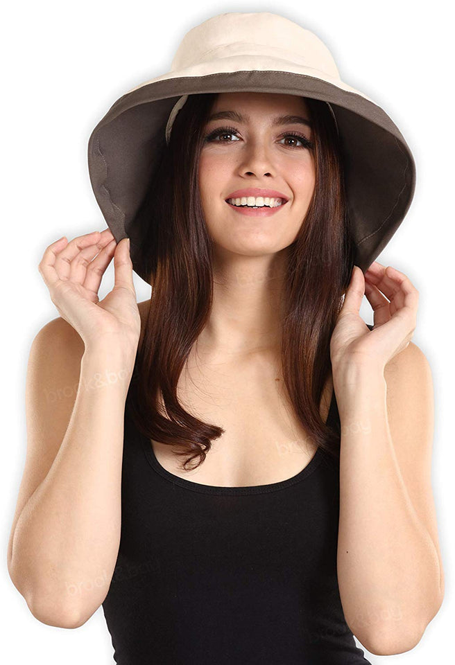Sombrero de sol para mujer con protección UV, bloquea el 95% + de los rayos UV, plegable y elegante, sombreros de verano con borde ancho. Perfecto para viajes en la playa, senderismo, camping, barco y aventuras al aire última intervensión