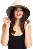 Sombrero de sol para mujer con protección UV, bloquea el 95% + de los rayos UV, plegable y elegante, sombreros de verano con borde ancho. Perfecto para viajes en la playa, senderismo, camping, barco y aventuras al aire última intervensión
